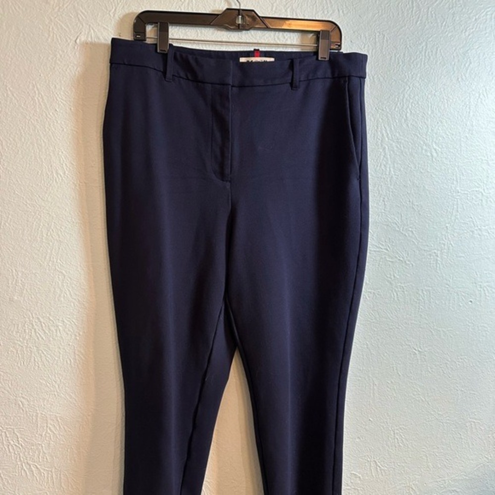 Boden Richmond 7/8 Trousers Womens 14R Navy Blue Excellent Slim Leg Stretch